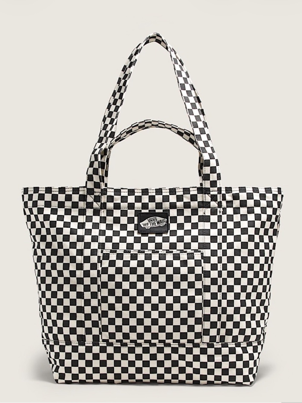 Vans Checkerboard Zip Tote Bag - Black & White